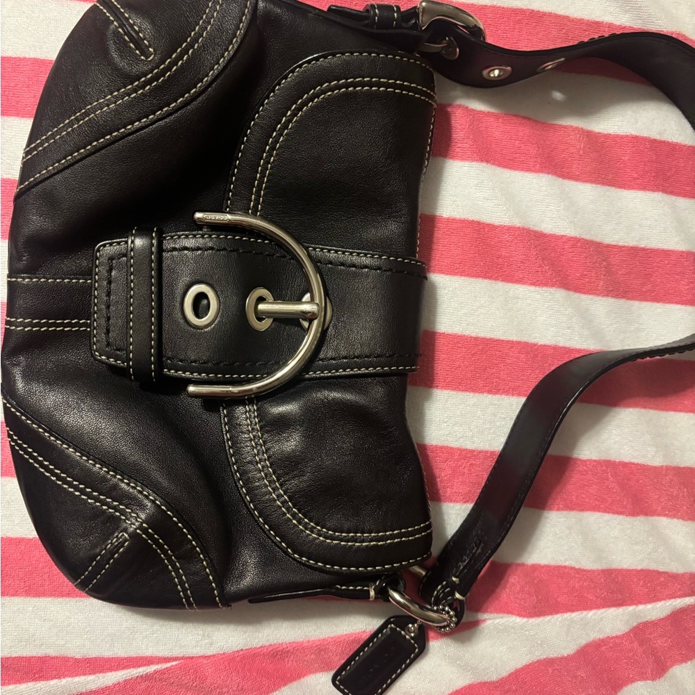 Elegant Black Leather Women's Bag